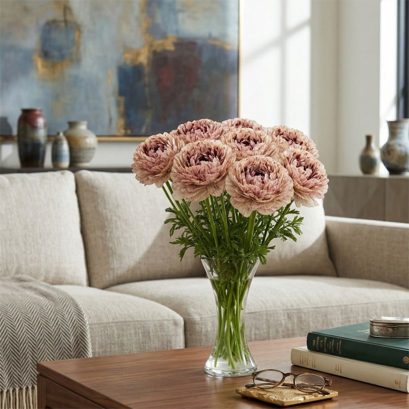 Renoncule des fleuristes Brushmark Verona – Ranunculus asiaticus (Plant habit)
