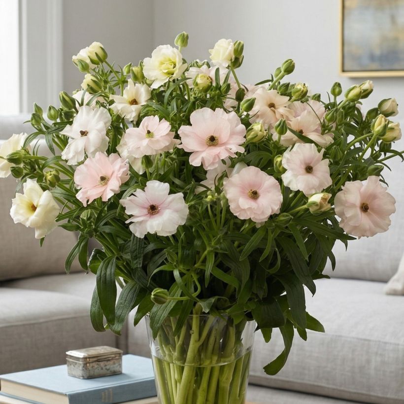 Renoncule des fleuristes Butterfly Ariadne – Ranunculus asiaticus (Plant habit)