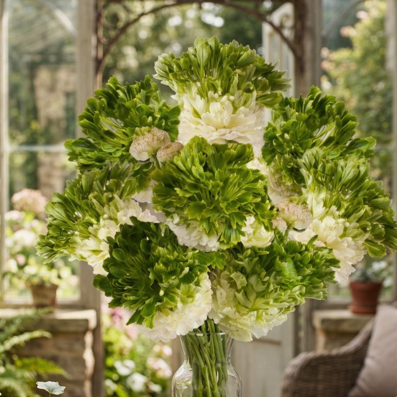 Renoncule des fleuristes Crown Giverny – Ranunculus asiaticus (Plant habit)