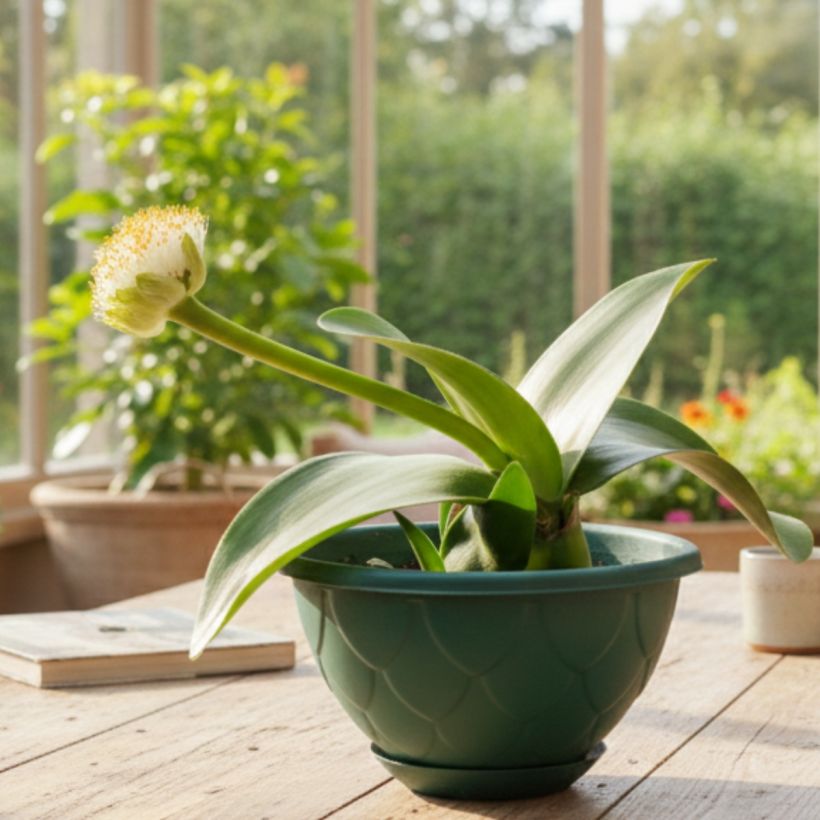 Haemanthus albiflos (Plant habit)